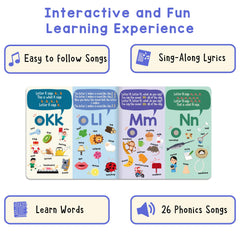 On/off switch and compact design support travel-friendly learning.