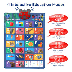 Learning Bugs quiz mode engaging children with spelling prompts and feedback.