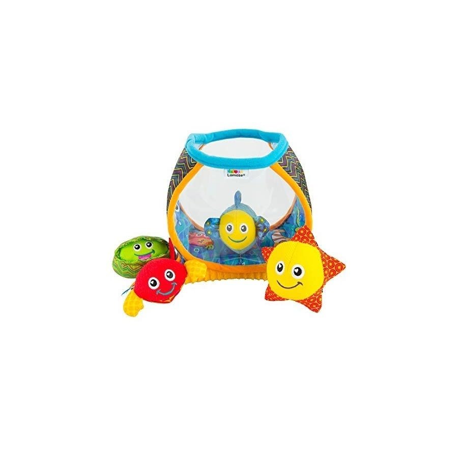 Learning Curve Lamaze fish bowl rattling starfish promotes hand-eye coordination.
