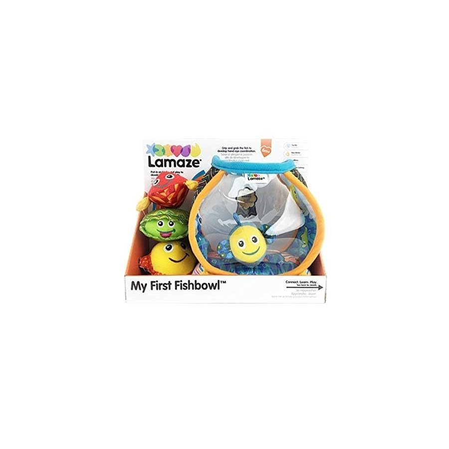 Learning Curve Lamaze fish bowl water-trapped sides invite exploration.