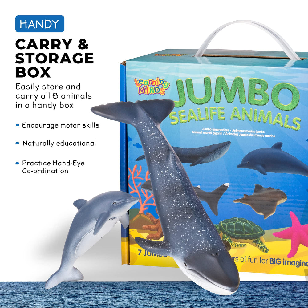 Learning Minds jumbo sea animals dolphin figure for storytelling and hand‑eye coordination.