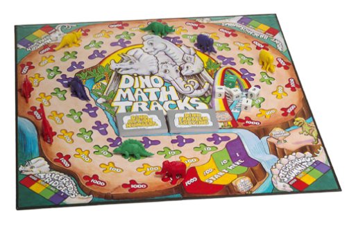 Learning Resources Dino Math Tracks cards – scalable challenges for math problem solving.