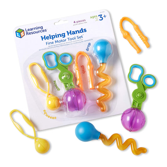 Learning Resources front packaging showing all four tools and benefits