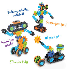Learning Resources Gears! Gears! Gears! Robots in Motion compatible sets expand building options.