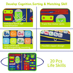 LearnToy Dinosaur Travel-Friendly Design fits in a bag for car or plane trips.