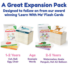 Learnworx card set in box—organized storage promotes tidy learning aids.