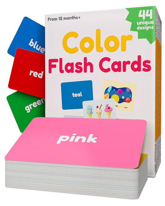 Learnworx color flashcards box shown for organized storage and gifting