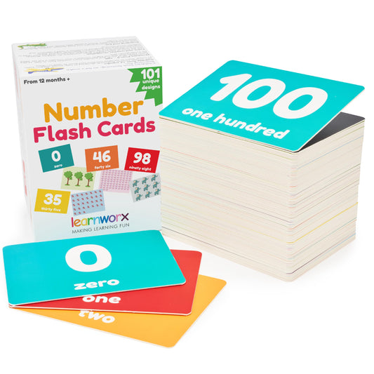 Learnworx Number Flash Cards visual-number-0: supports early recognition through hands-on play.