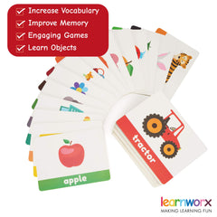 LearnWorx places flash cards introduce common locations for exploration.