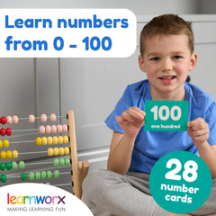 Learnworx toddler flash cards – durable cards with wipe-clean surfaces for mess-friendly play