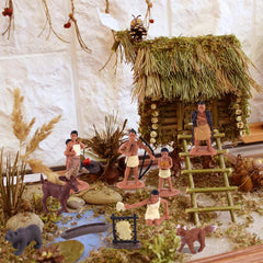 LEBERY powhatan warriors figurines two with weapons for history-inspired activities