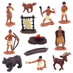 LEBERY native american figurines Powhatan woman cooking for imaginative play and classroom storytelling