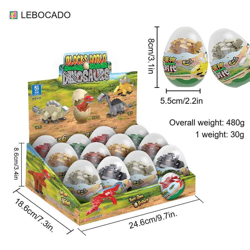 LEBOCADO Velociraptor blocks support hands-on building and color recognition.