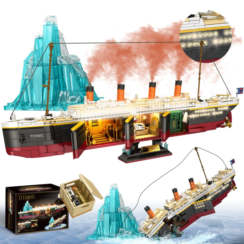LeBrickCrt Titanic hull blocks for a highly detailed display piece