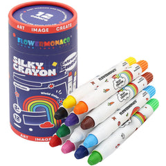 Lebze Flower Monaco 12-color toddler crayons in bright packaging for kids' art sessions.