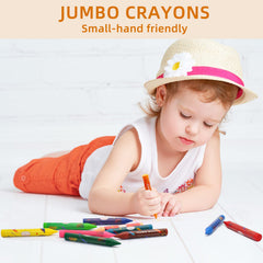 Lebze Jumbo Crayons with easy-grip design for small hands.