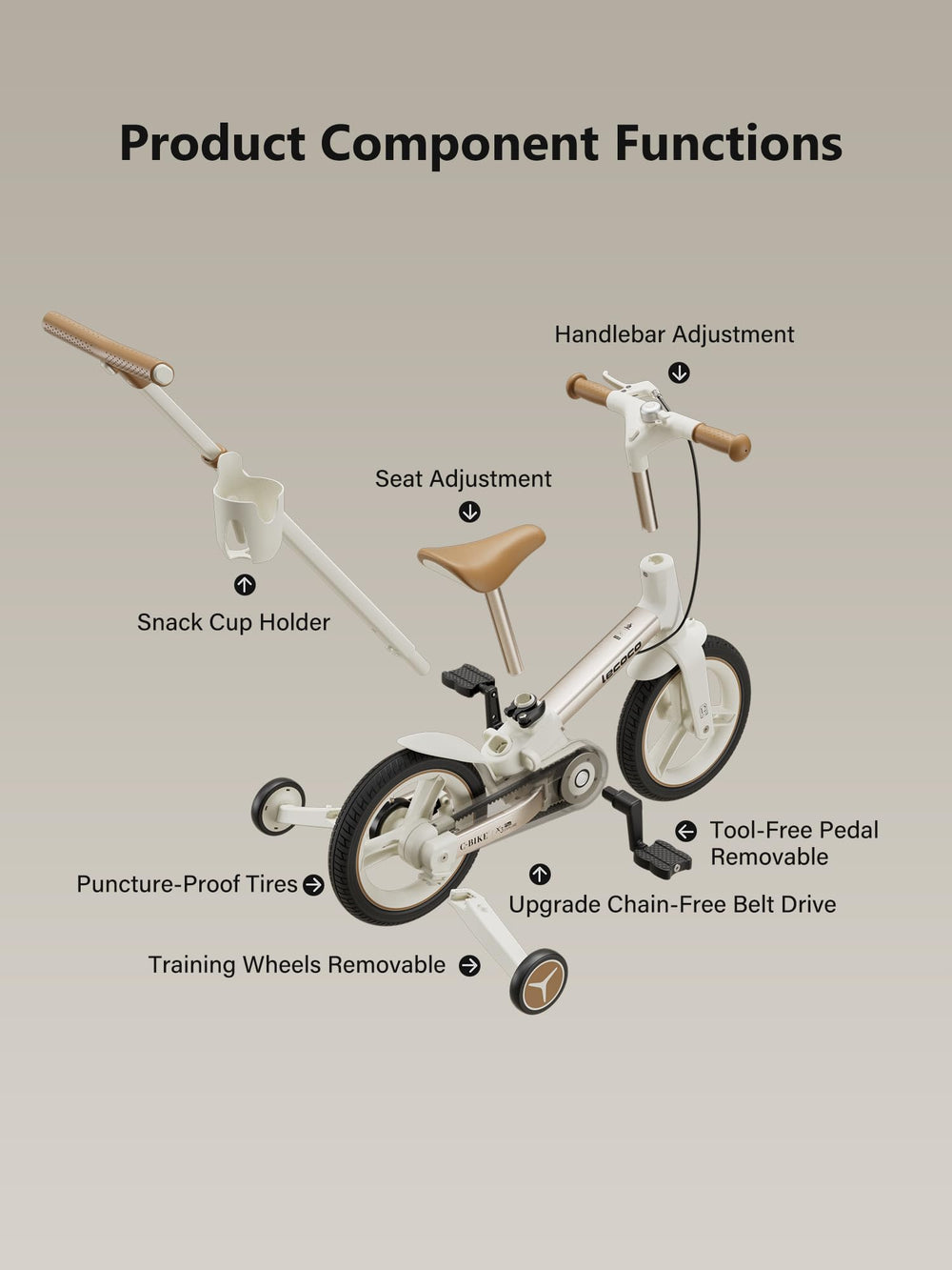 Lecoco pedal mode transition in action promotes balance and coordination