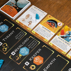 Leder Games Arcs cards art craft the universe's mood and intrigue.