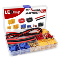 Ledvillage 62pcs RC connector kit – T-Plug focus for quick, secure power connections in RC hobby projects.