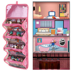 Leeche doll storage bag in PU leather for durable daily use.