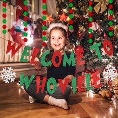 LeeSky Welcome To Whoville letters 6.7 inches tall for visibility