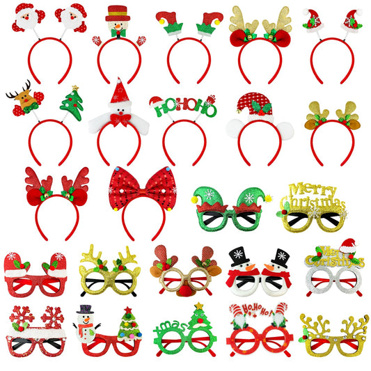Leetous Christmas glitter glasses frames add sparkle to holiday photos.