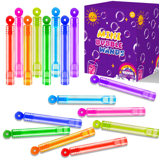 Leetous mini bubble wands with donut designs for colorful outdoor play.