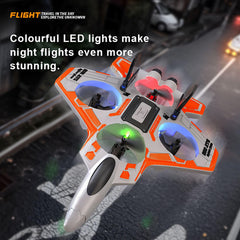 LEFEI night-light RC drone with colorful LEDs for dusk flights and visibility.