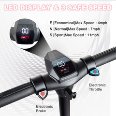 LEFELWEL scooter with colorful light bars for enhanced visibility during rides