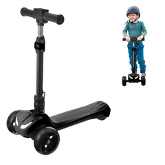 LEFELWEL 3-wheel kid scooter LCD display shows speed and battery for easy monitoring.