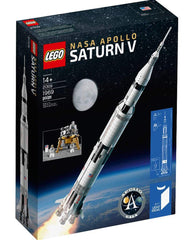 LEGO 21309 NASA Apollo Saturn V lunar lander with minifigures for storytelling