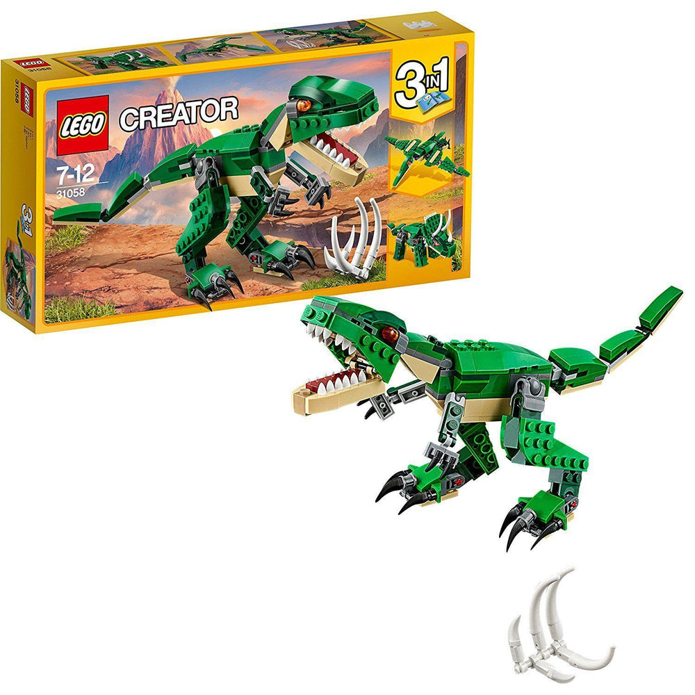 LEGO 31058 Mighty Dinosaurs T‑Rex with orange eyes for immersive play