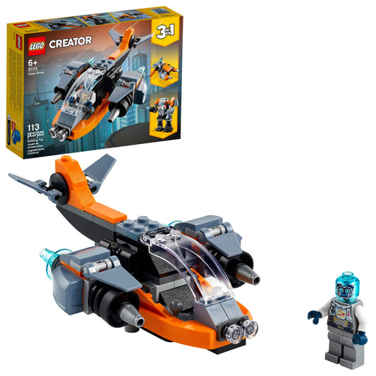 LEGO 31111 Cyber Drone front view inspires space missions and roleplay