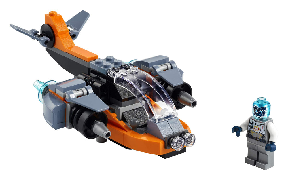 LEGO 31111 drone cockpit opening windshield for interactive play