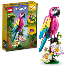 LEGO 31144 Exotic Pink Parrot front view for imaginative play