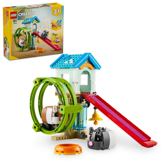 LEGO 31155 Hamster Wheel playhouse enhances imaginative play with motion