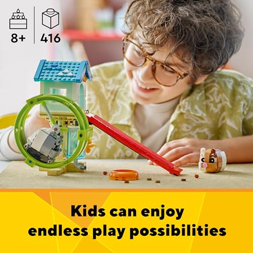 LEGO 31155 hamster wheel slide offers vertical play opportunities