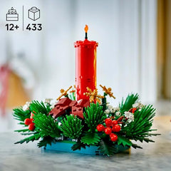 LEGO 40743 golden stars with a red candle create a sparkling holiday display
