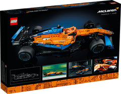 Lego 42141 Technic McLaren F1 steering and suspension reproduce authentic handling.