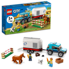 LEGO 60327 City Horse Transporter SUV demonstrates imaginative countryside rides.