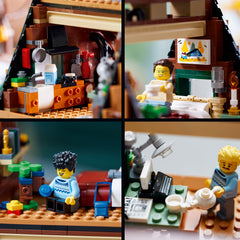 LEGO Ideas A-Frame Cabin minifigures and animal figures for storytelling