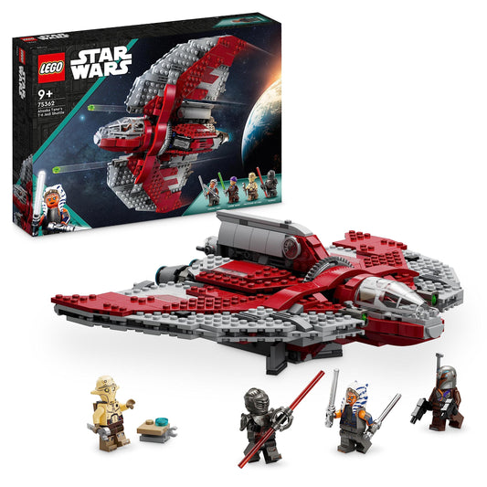 LEGO Ahsoka Tano's T-6 Jedi Shuttle front view for imaginative battles.