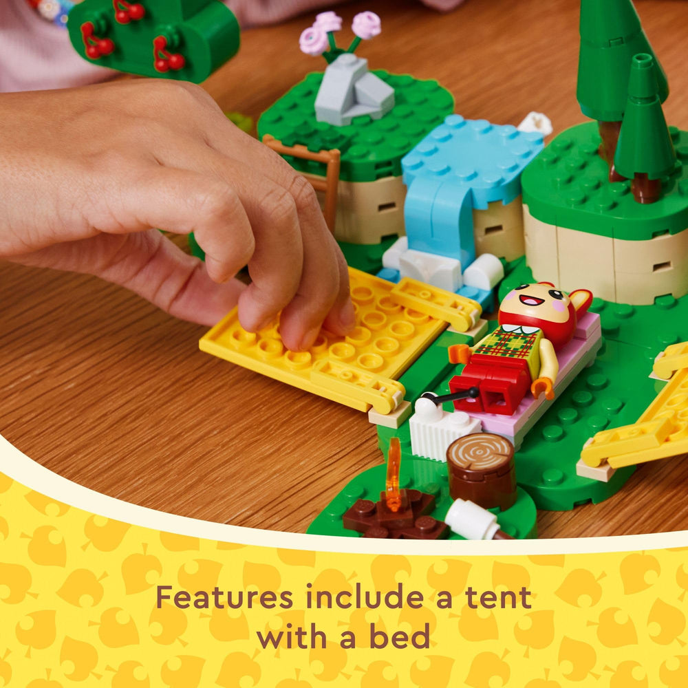 LEGO Animal Crossing Bunnie’s Outdoor Activities vaulting-pole enables dynamic river crossing play