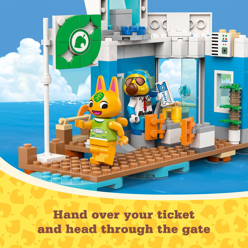 Lego Animal Crossing control tower model supports imaginative airport operations