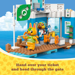Lego Animal Crossing control tower model supports imaginative airport operations