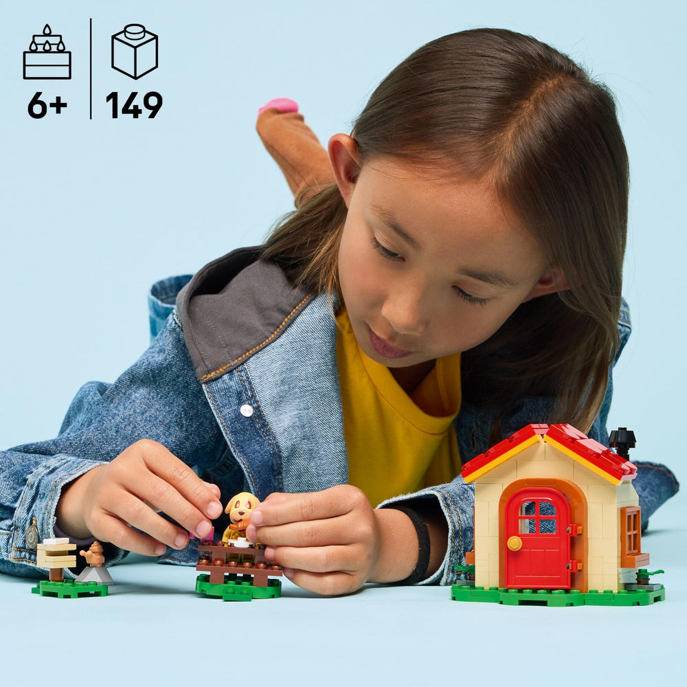 LEGO Animal Crossing Goldie minifigure sparks caring pretend play and storytelling