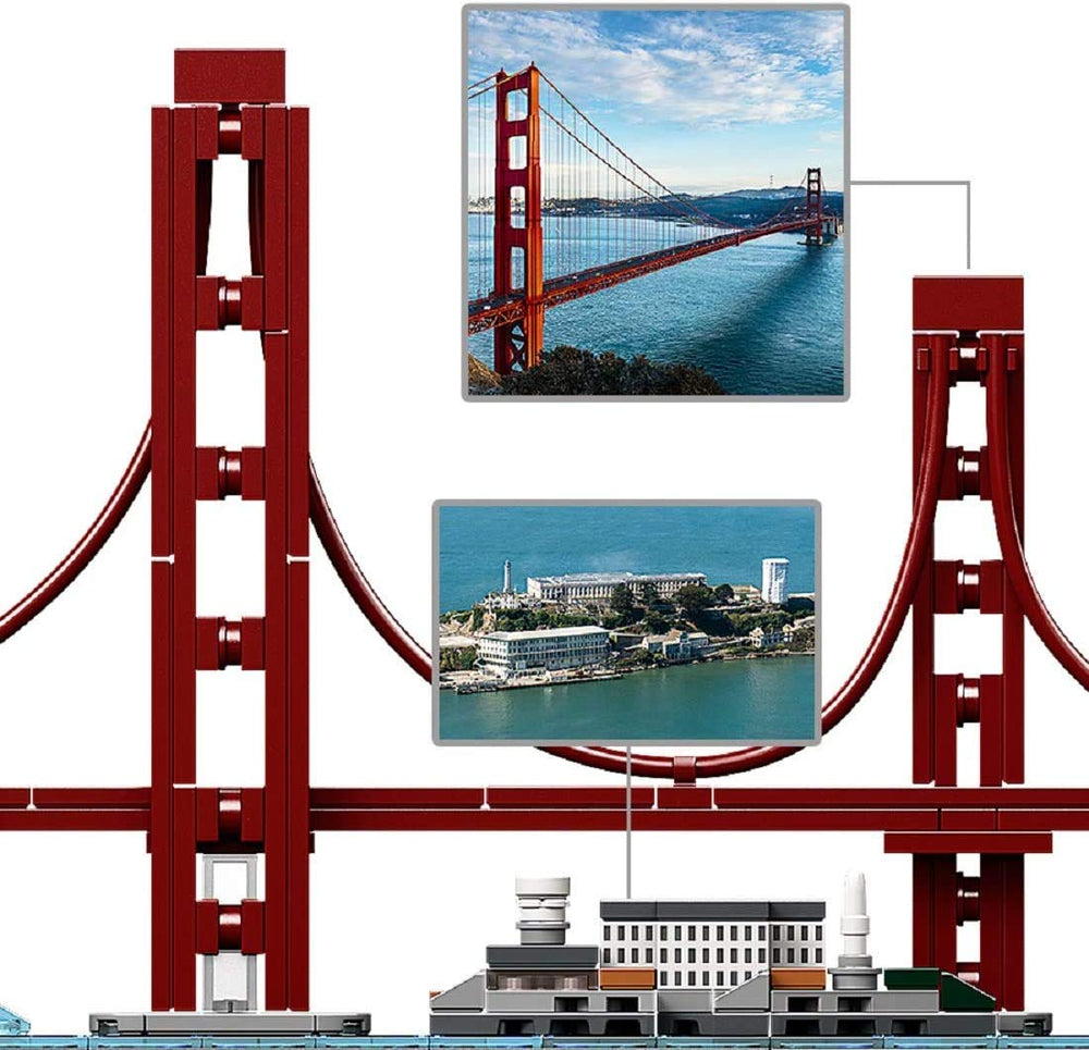 LEGO Architecture San Francisco skyline Alcatraz Island model for display