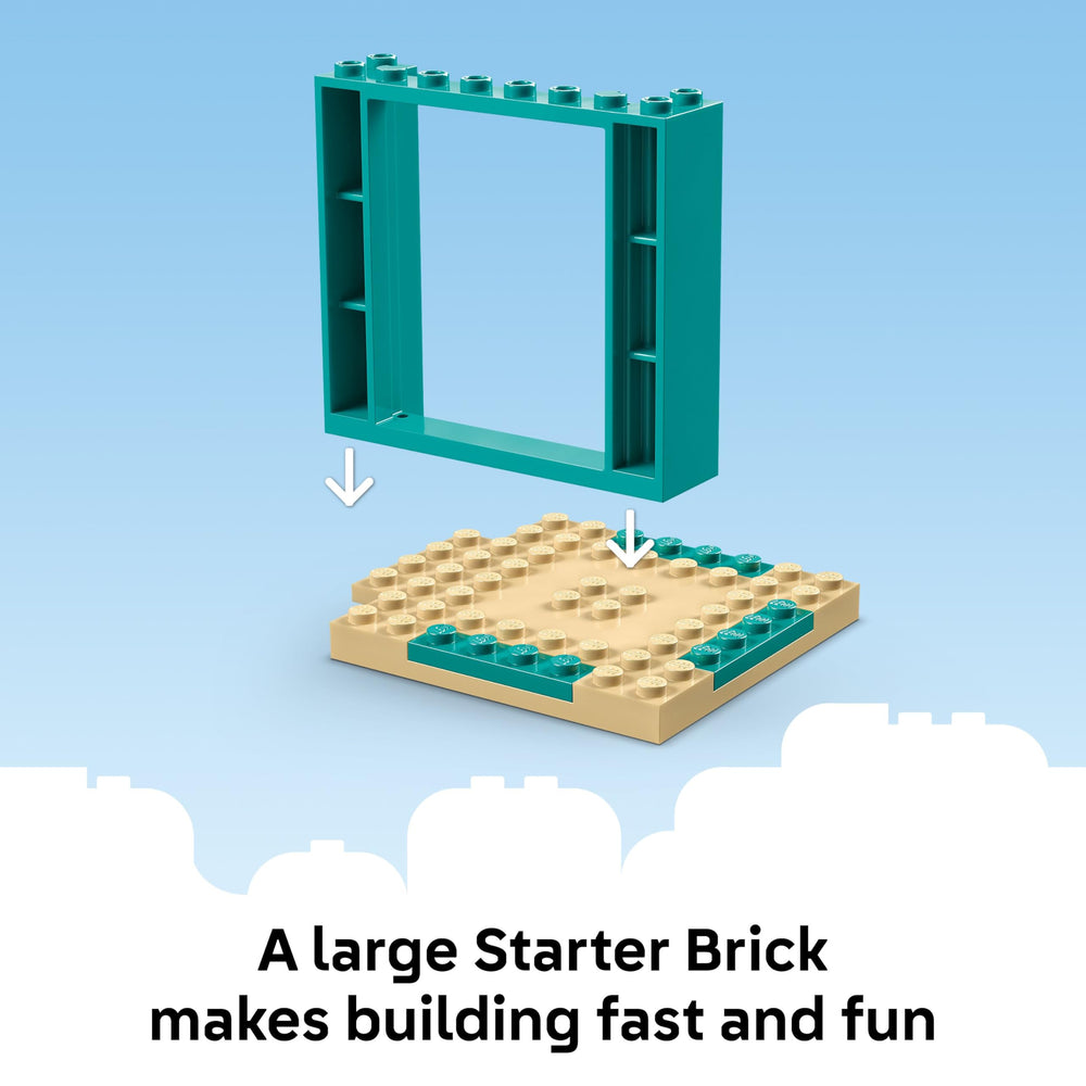 LEGO Bluey Playground pelican ride promotes cooperative play and shared fun