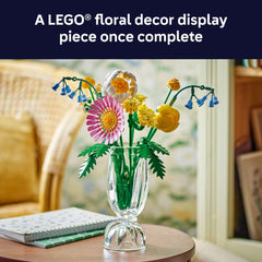 LEGO Botanicals Petite Sunny Bouquet peony enhances any workspace with charm.