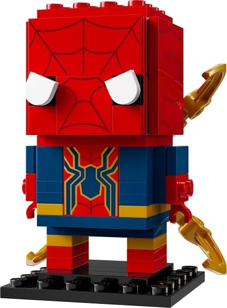 LEGO Brick Headz Iron Spider-Man 40670-91 Pz display shot features vivid colors